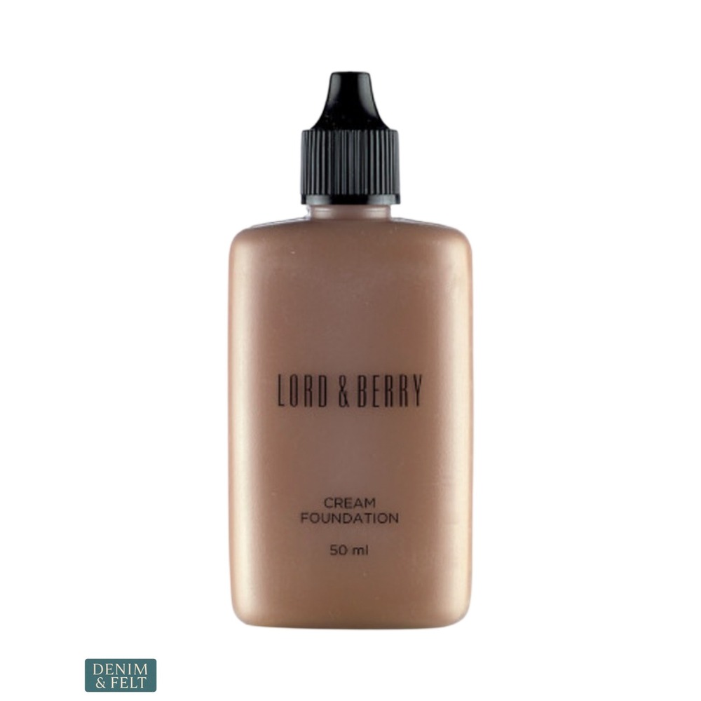 NEW Lord & Berry Cream Foundation Caramel Vegan Medium Coverage Fluid Makeup